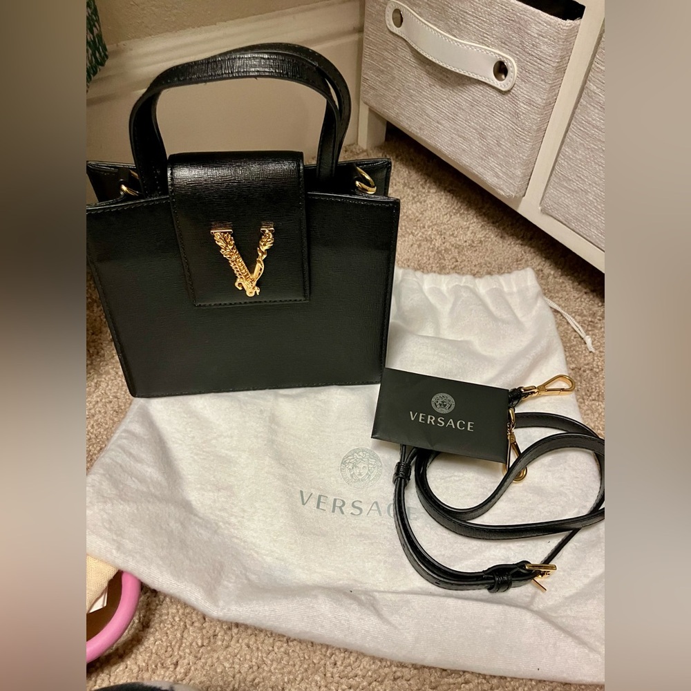 Versace purse with crossbody strap